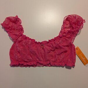 Colsie Pink Lace Bralette | Size Small | NWT